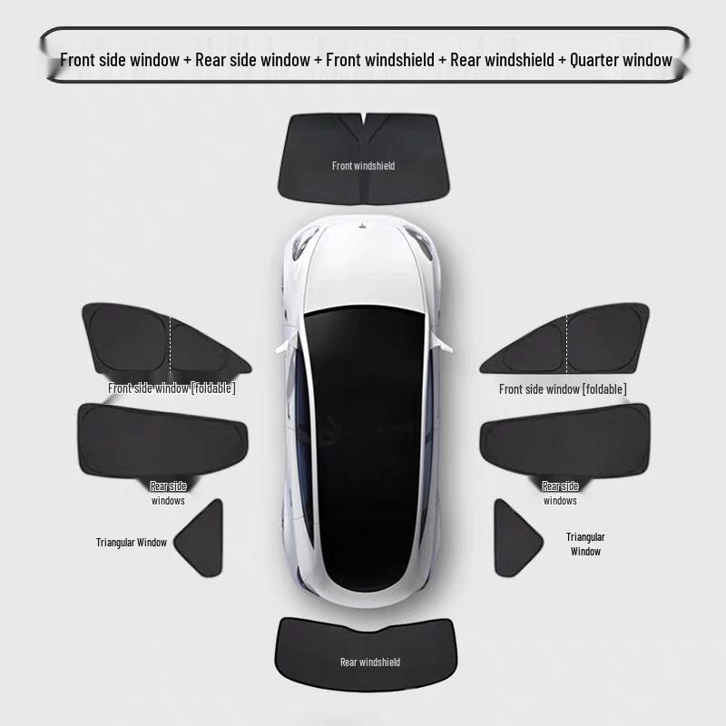 Automotive Sun Protection & Accessories: Heat Insulation, Side Window Windbreaks, Privacy Curtains