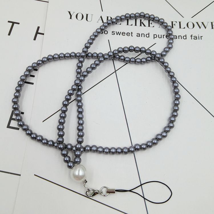 Mobile Phone Lanyard Pearl Long Chain Sweater Chain Long Lanyard, Id Lanyard, Neck Hanging, Mobile Phone Case Universal Lanyard