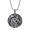 Fashionable Beijing Wolf Head Nordic Charm Men's Trendy Accessories Necklace Pendant