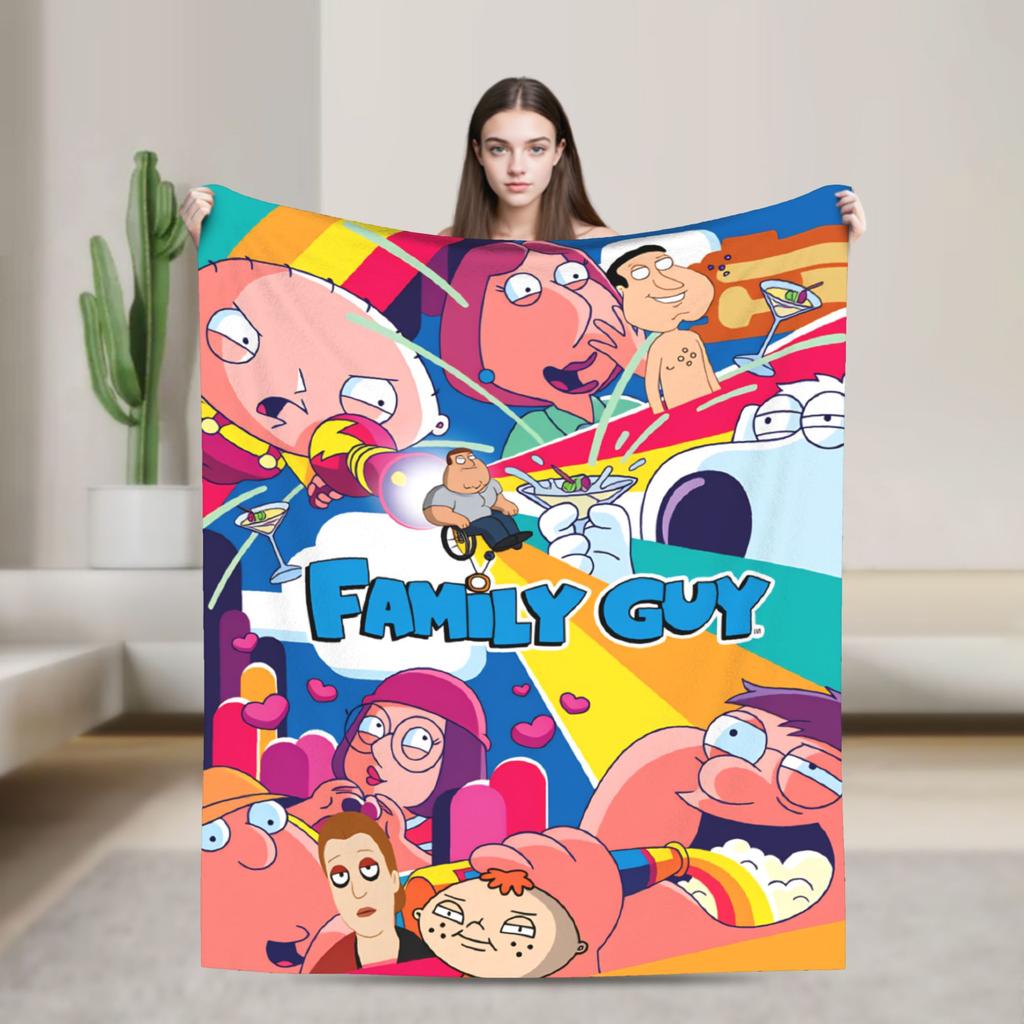 Rodiny Kreslený Peter Griffin Pánové Deku Super Měkká Zábavná Plyšová Přikrývka Na Cestování Kancelář Flanelová Přehoz Na Postel Pokrývka Postele