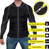 Silver Coated Neoprene Sauna Suit Set: Long Sleeve Top & Pants for Fitness