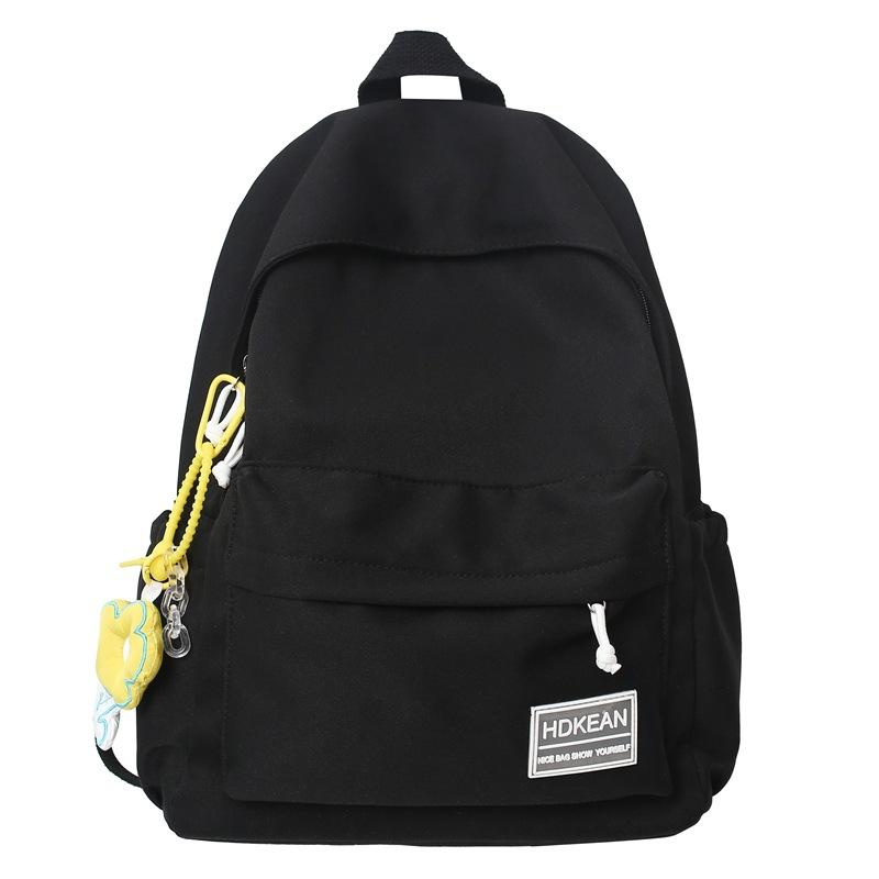 Summer New Korean Style Solid Color Fashion Casual Couple Backpack Fresh Cute Sweet Student School Bag