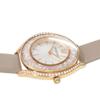 Used Like new Swarovski Crystal Line Aura SS Leather White Quartz Watch 0609 SWAROVSKI