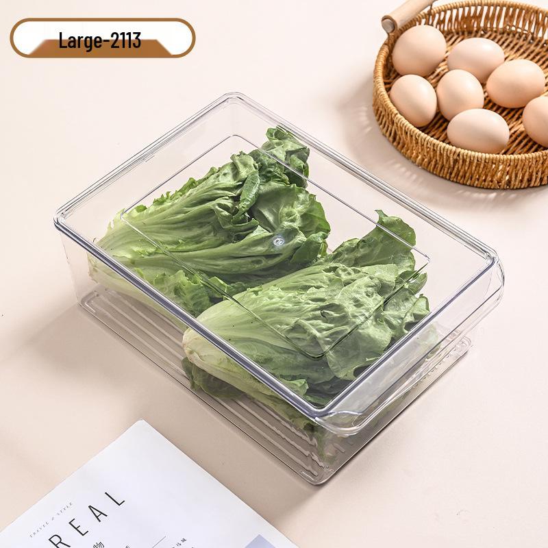 Egg Storage Box with Lid, Food-Grade Plastic, Kitchen Refrigerator Organizer