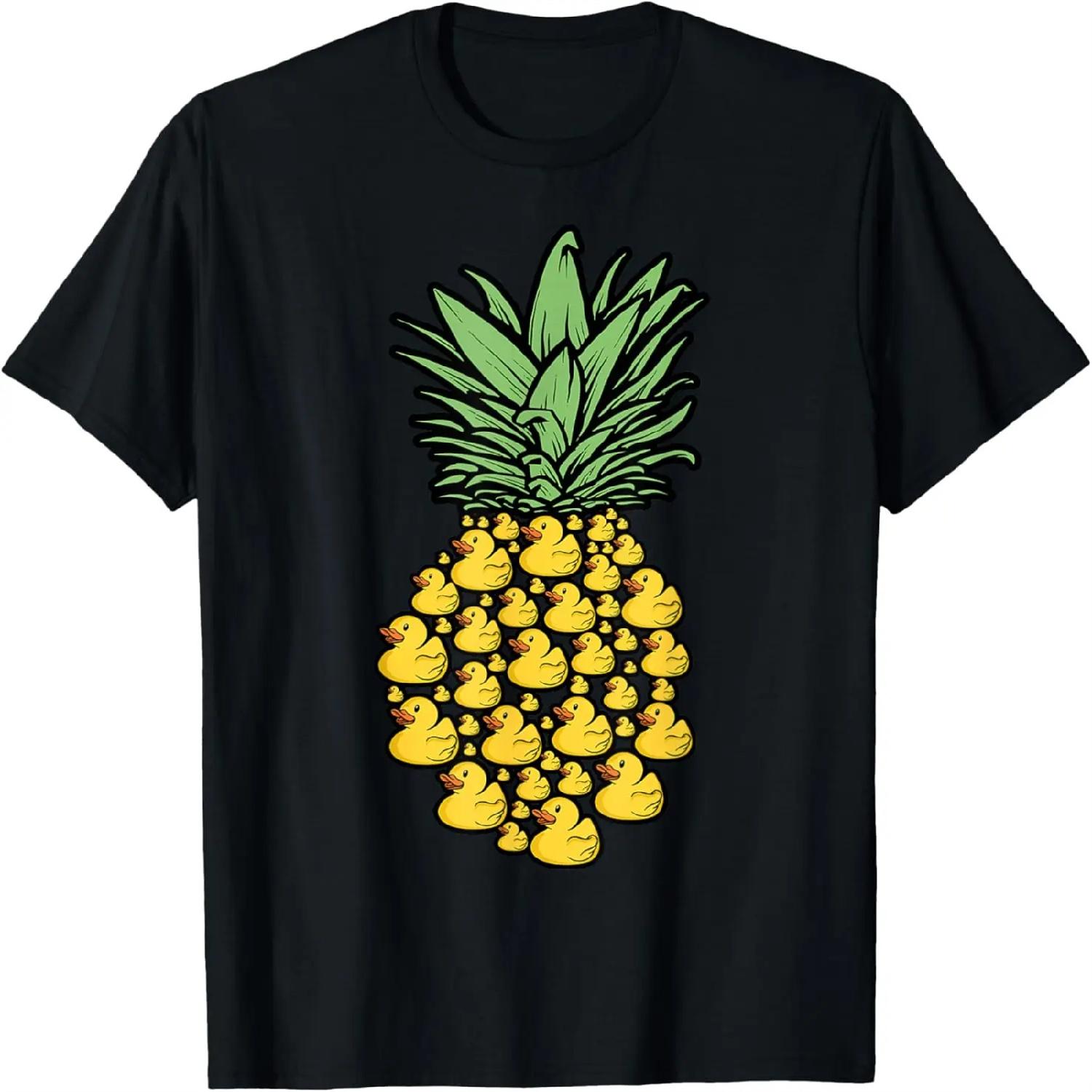 Pineapple Duck Tropical Fruit Vacation Duck Lover T-Shirt S