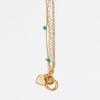 BIMBA Y LOLA [25FW] BIMBA Y LOLA Gold-tone Chain & Pearl Heart Logo Double Layer Bracelet B256AIX013IVF