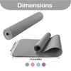 High Density EVA Yoga Mat Durable Professional Mat for Men and Women Home Workout Non-Slip 3mm Pilates Mat with Shock Absorption and Portability