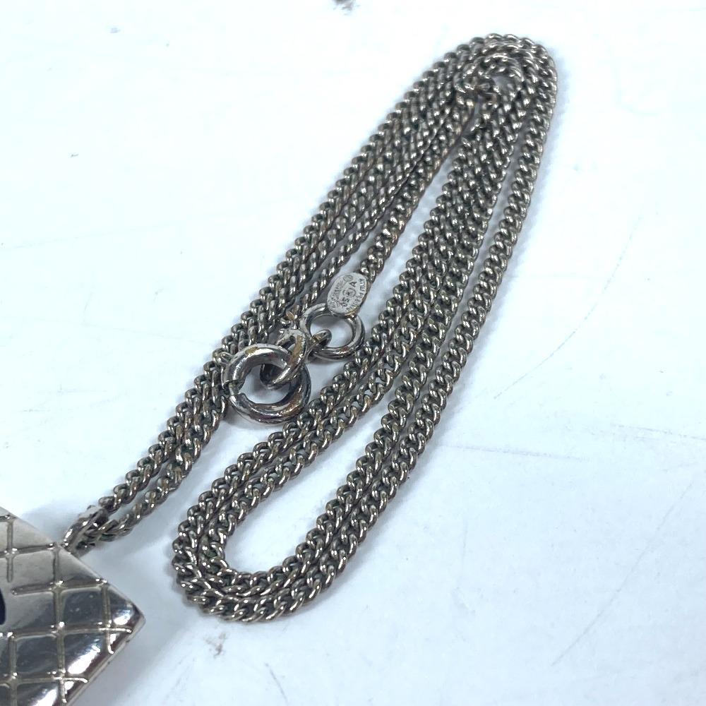 Chanel 05A Cambon Line CC CC Mark Accessories Chain Necklace Metal Silver