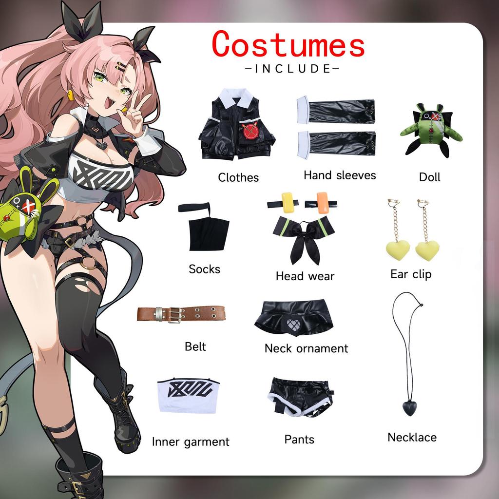 Anime Zenless Zone Zero Cosplay Costume Nicole Costume Halloween Anime ZZZ Outfit Girl Uniform Wig Birthday Gifts Carnival Full Set