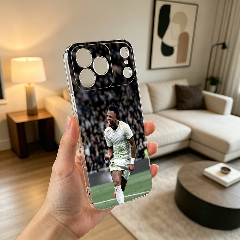 Vinicius-S J-Junior-R Football 7 Phone Case For iPhone 17 16 15 14 13 12 11 Mini Pro Max Plus Transparent Cover
