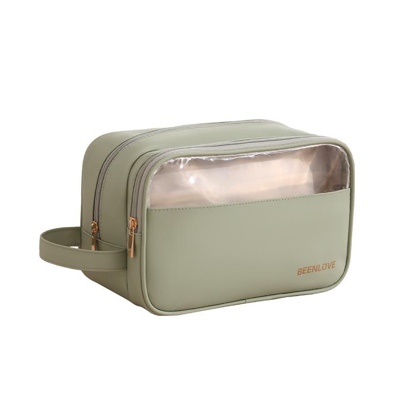 Handheld Makeup Bag Toiletry Bag Portable Travel Waterproof Wash Bag Large Capacity Double-layer Cosmetics Storage Bag Handbag