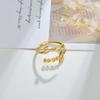 Atoztide Custom Double Name Rings Stainless Steel Adjustable Personlized Women Wedding Rings Unique Chrismas Jewelry Gifts