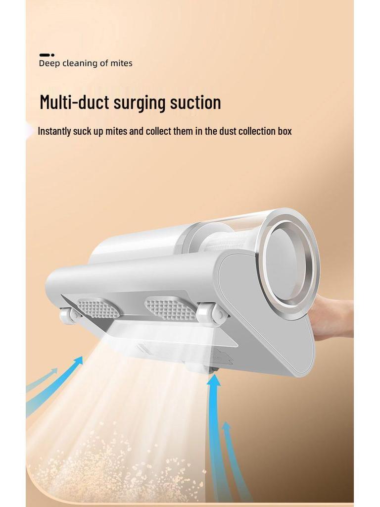 Compact Wireless UV Mite Removal Vacuum Cleaner for Beds and Sofas