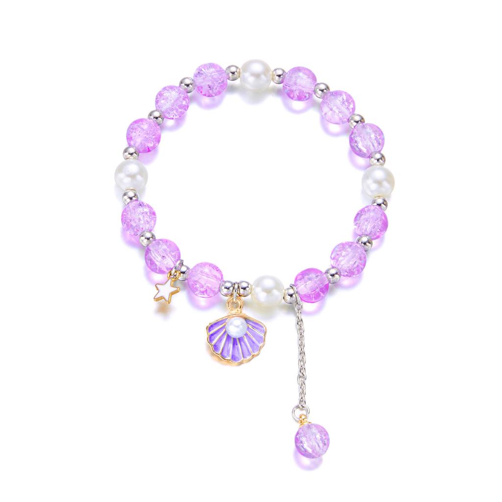 Elegantes Armband mit Anhänger aus Seesternschale, leichtes minimalistisches Schmuckstück, bequeme Perlen-Handkette, Geschenk für Frauen