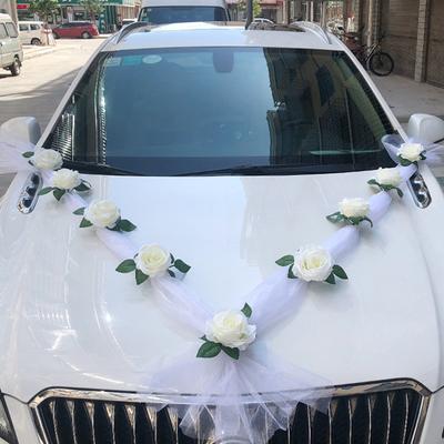 1set Svatební auto dekorace auto hlava květina svatební potřeby svatba hlavní svatební auto rozložení sada kreativní osobnost