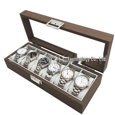 Black Walnut 6-Slot Wooden Watch Display Box