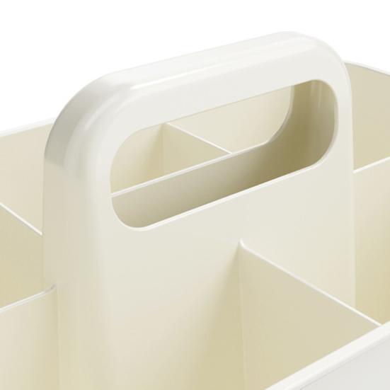 Storage Box Stackable Desk Organizer with Handle Large Capacity 5 Compartments Stationery Makeup Storage Holder