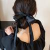 1pc Girl Ballet Stlyle Bow Streamer Hairpin, Female Elegant Sweet and Lovely Fashion Temperament Korean Version Headwear