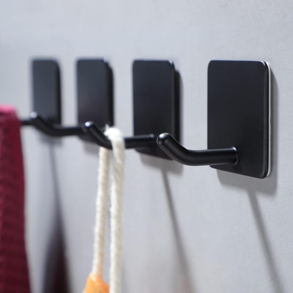 4Pcs Punch-Free Wall Mount Hook 304 Stainless Steel Kitchen Bathroom Home Hanging Hook