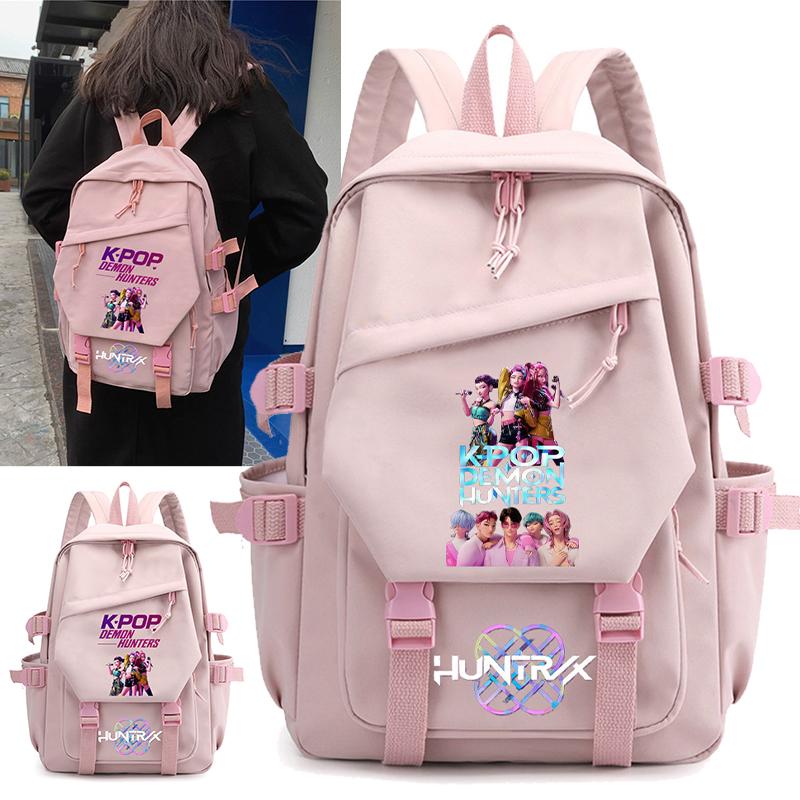 Rucsac Desene Animate Kpop Demon Hunters Imprimat pentru Adolescent Băiat Fată Ghiozdan Școlar Copii Elev Rucsac pentru Cărți Femei Geantă de Călătorie Copil Cadou Rucsac
