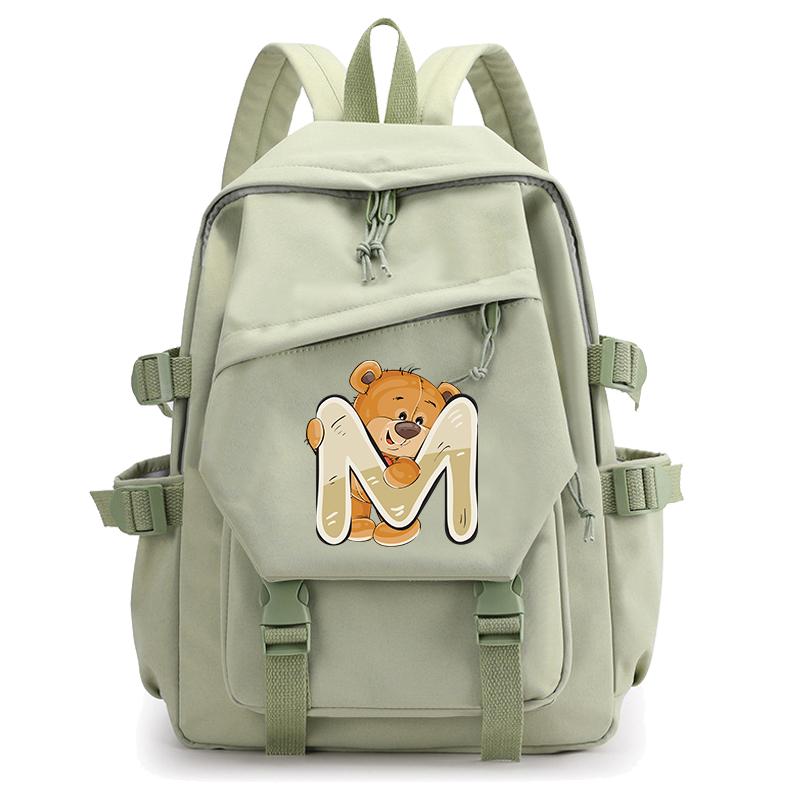 Batoh s 26 anglickými písmeny Studentský Dívčí Školní Batoh Bookbag Cosplay Plátěná Dětská Cestovní taška Kid Batoh Back To School