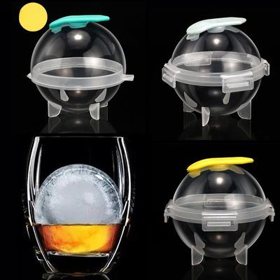 Molde de hielo grande de 5 cm, redondo, de polipropileno, para whisky, hecho en casa, para hacer bolas de hielo en gelatina, herramienta para hacer bolas de hielo en casa, bar, fiesta, accesorios de cocina