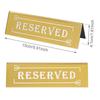 2/4/10PCS Golden Acrylic Reserved Table Signs Card Banquette Seating Table Signs Wedding Waterproof Double-Sided Mark Seat Signs