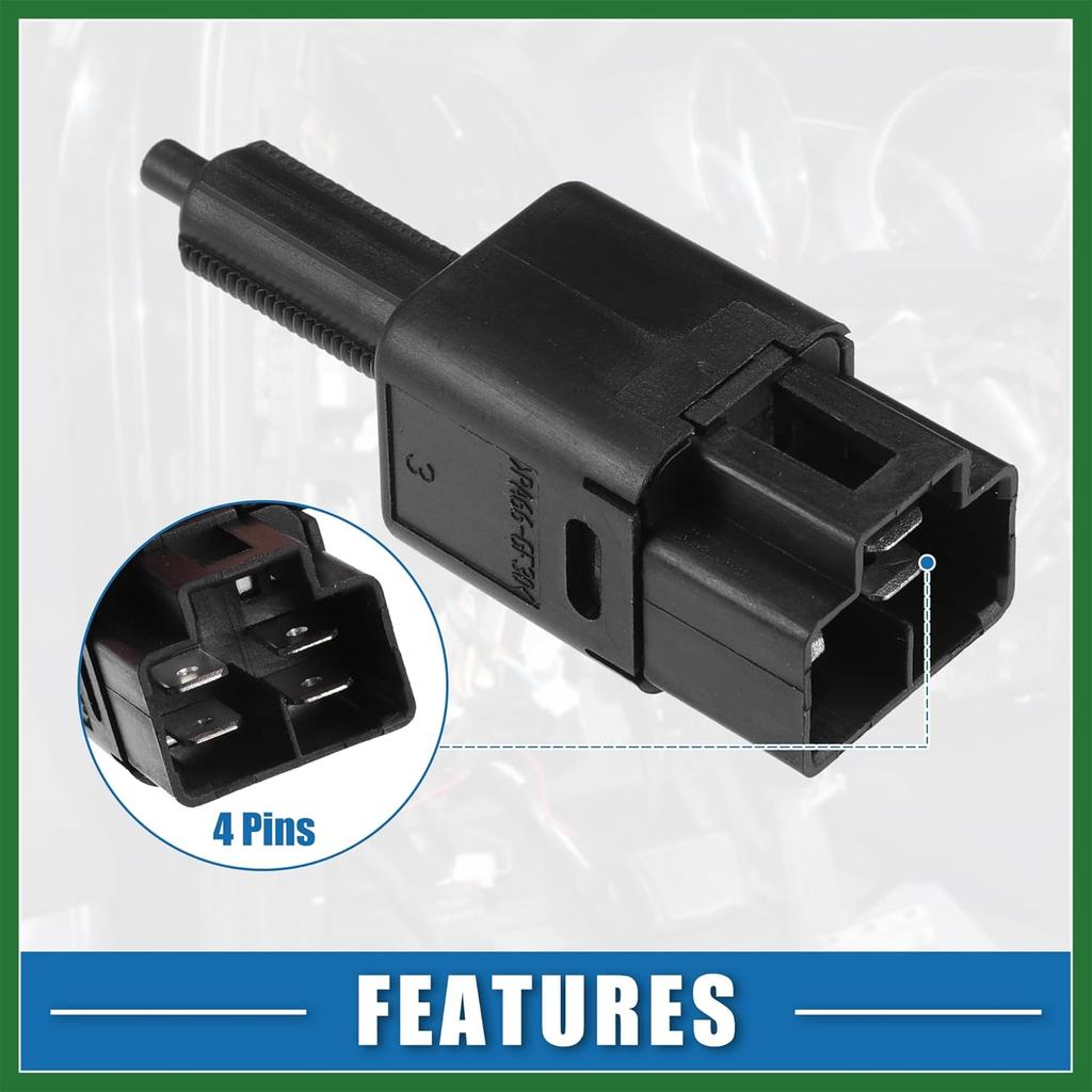 Motoforti Brake Stop Light Lamp Switch No.83311FG000 Brake Pedal Control Switch for Subaru WRX 2015-2021 Plastic Black Long-lasting