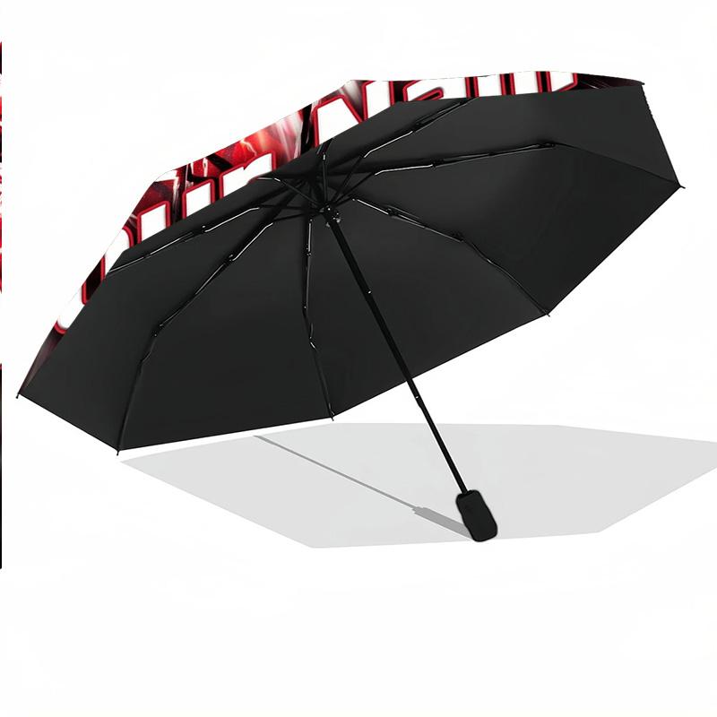 8 Rib Auto Folding Umbrella Bologna FC Print Custom Name Text Portable Rain Gear