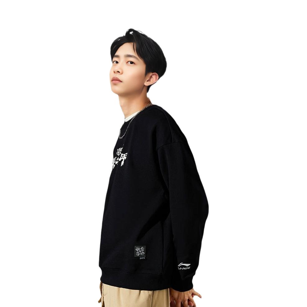 Li Ning Badfive Sweatshirt Unisex Black AWDRF87-1