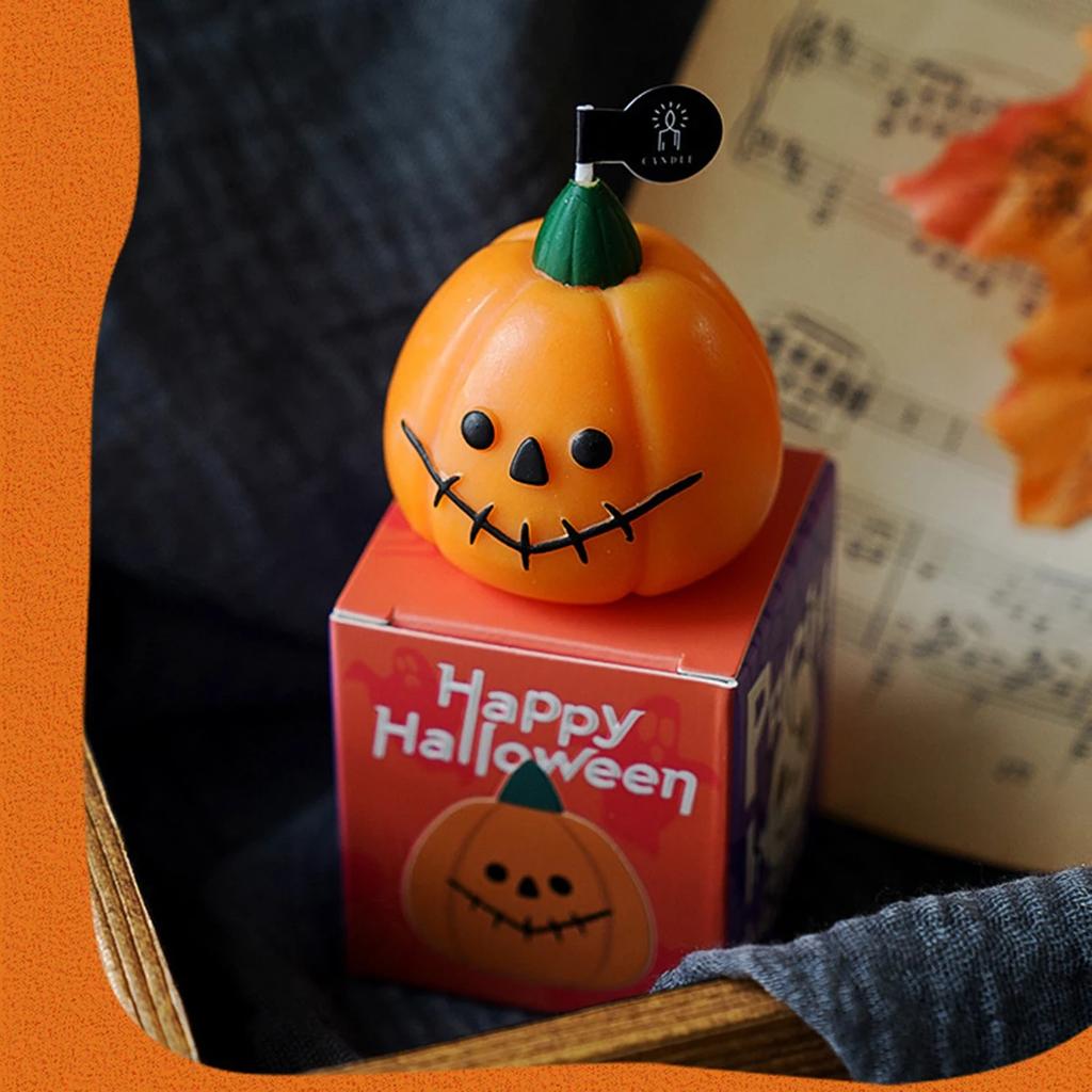 Halloween 13Pcs Scented Candles Set Spooky Pumpkin Ghost Skull Soy Wax DecorAutumn Festive Home Gifts Trio