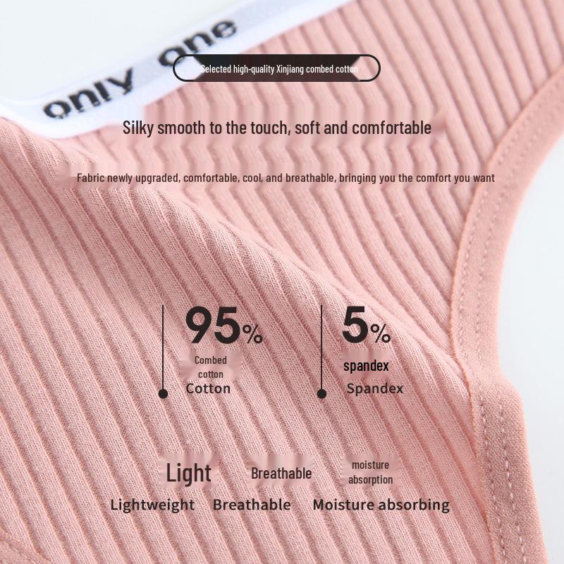 7-Color Women's Pure Cotton Fun & Sexy Mid-Waist European Size Ribbed Thong