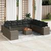 VidaXL Garden Lounge Set with Cushions 11 Pcs, Patio Sofas, Patio Furniture Set, Outdoor Furniture, Grey 3225521