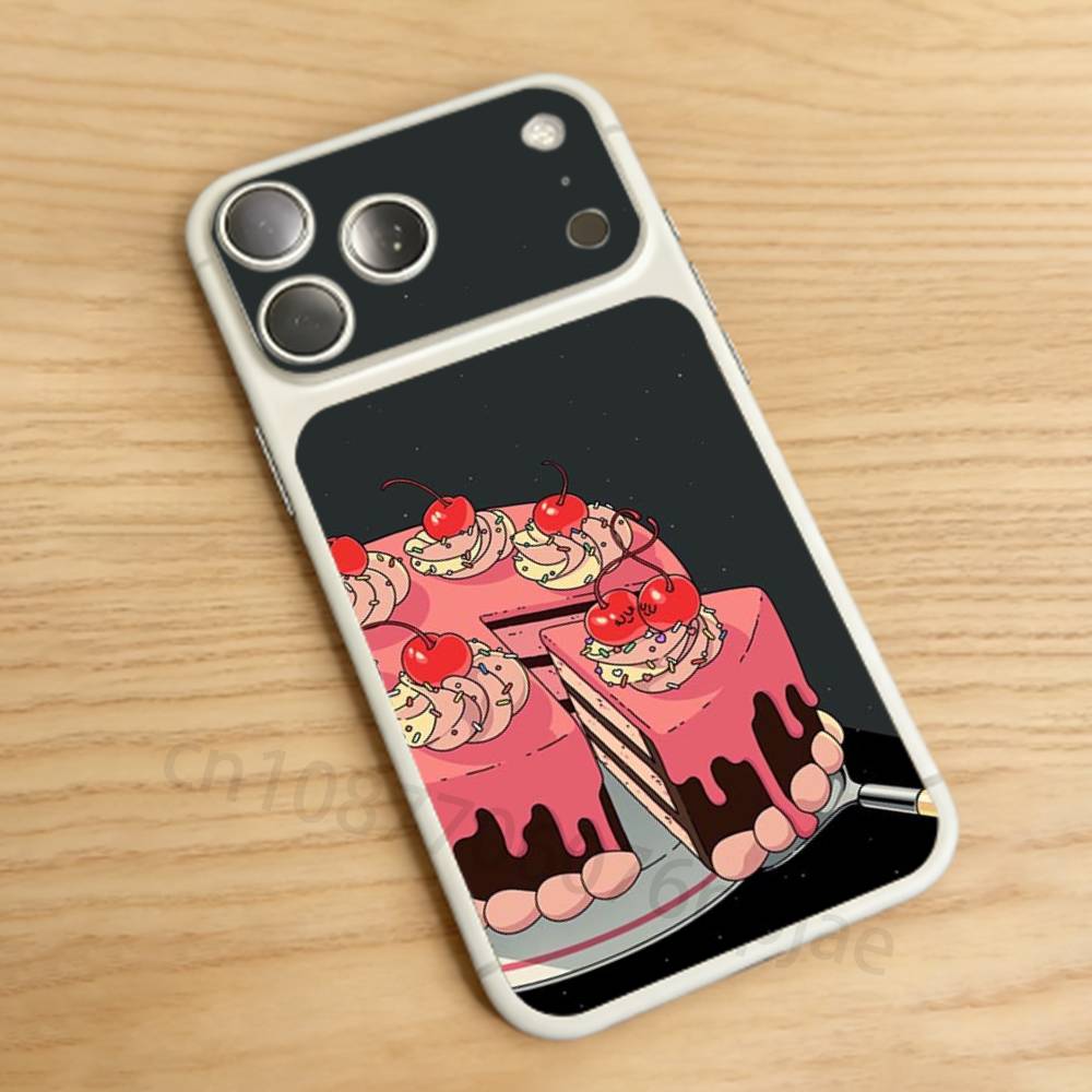 

Cute Cartoon Cake For iPhone 17proMax/17pro Full Cover Decal Skin Wrap Colorful Rear Protective Sticker Film iPhone17promax