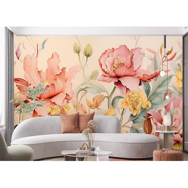 Wall Mural White Pink Fresh Peony Wallpaper Living Room Bedroom Tv Sofa Wall Mural Home Decor