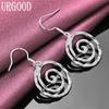 925 Sterling Silver Thread Drop Earrings Wedding Jewelry