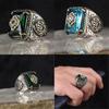 Retro Ethnic Style Textured Zircon Ring, Versatile And Versatile Ring Accessory For Both Men And Women