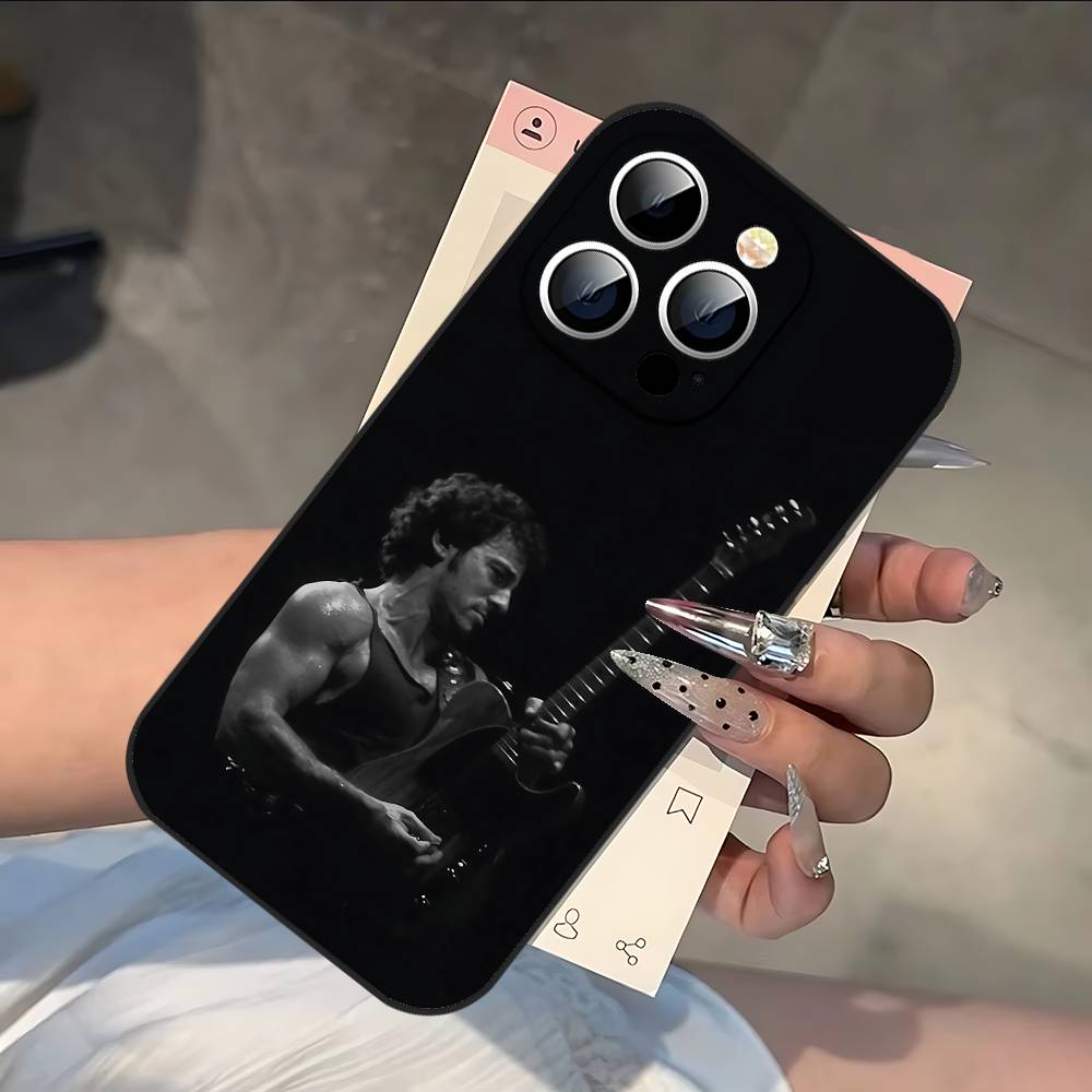 Guitarist R-Bruce Springsteen Phone Case Black Phone Case That Fits For IPhone 17,16,15,11,13,14 Pro Max,Plus,X,Xr,Xs Max,13Mini