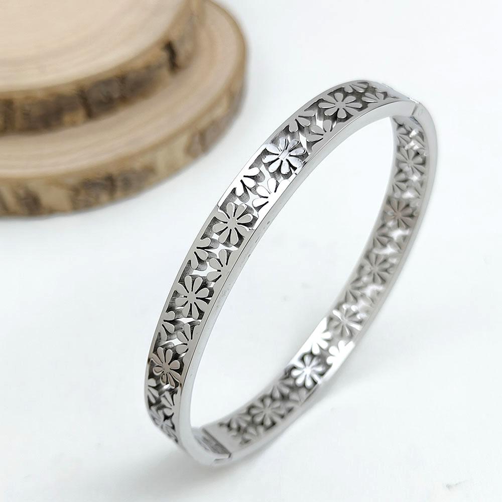 New Honeycomb Sunflower 18K Gold-plated Stainless Steel Bracelet, Waterproof, No Rust and Fading, Wedding Party Gift