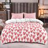Love Heart Bedding Set Simple Plaid Duvet Cover 200x200 Pillowcase Single Double Queen King Nordic Couple Bed Cover Bedclothes