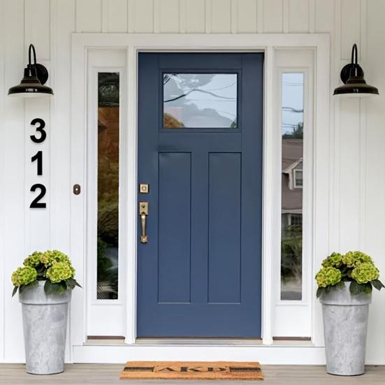Decorative Address Numbers 3D House Number for Outside, Modern 0-9 Floating Numbers, Wall Mount Weather-proof Metal Sign Door, Mailbox,