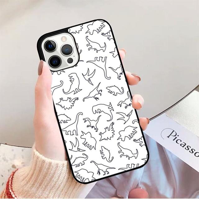 Cute Dino Dinosaur Phone Case for iPhone 17 Air 16 16e 15 Plus for Apple 13 11 12 14 Pro Max Cover coque fundas Shell
