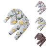Kids' Casual Minimalist Loungewear Long-Sleeve Set