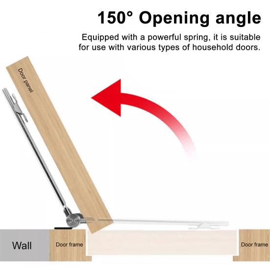 Automatischer Türschließer Leiser Betrieb Edelstahl Selbstschließendes Scharnier mit Soft-Close-Technologie Scharnier Einstellbare Geschwindigkeit Leise