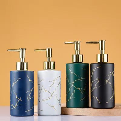 Ceramics Bath Lotion Bottles 350ML Hand Sanitizer Bottle New Glass Emulsion Bottle