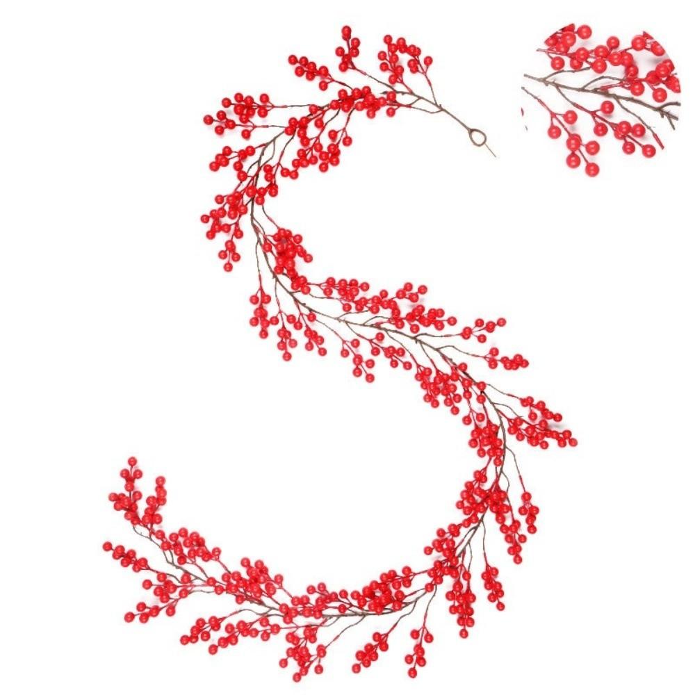 New Vine Artificial Berry Vine Red Berry DIY Craft Xmas Hanging Rattan Holly Fruit Wreath Party