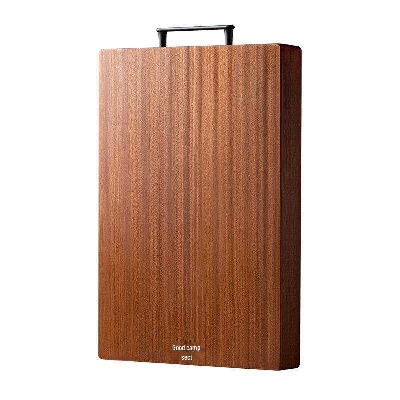 Ebony Wood Antibacterial Cutting Board: Black, Solid Wood, Mildew & Cut Resistant, Thickened for Kitchen.