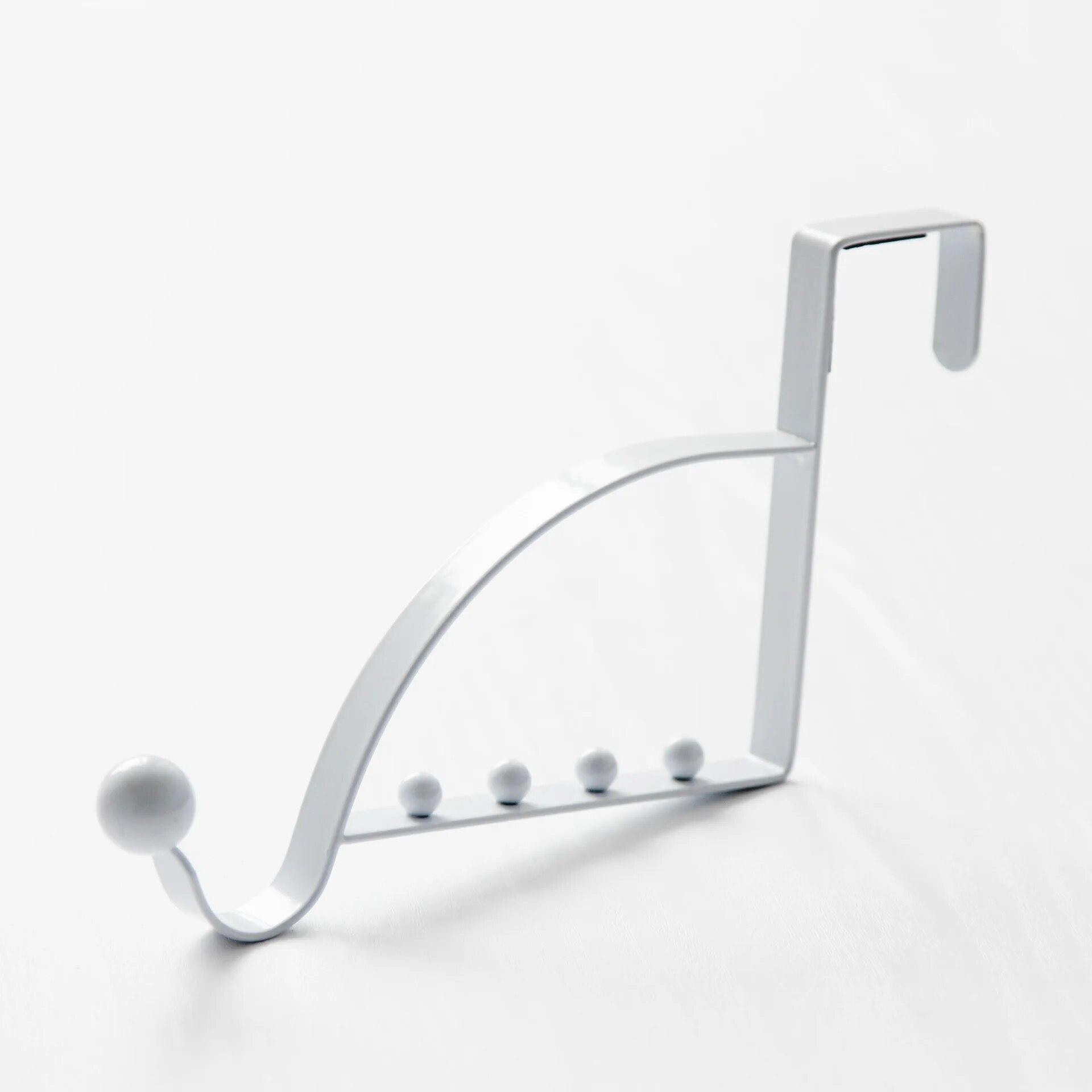 

Подвешивание и хранение с помощью крючка за дверью, без установки, противоскользящая вешалка для одежды, стойка для одежды, без перфорации, современный белый