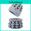 Winter Knit Beanie And Neck Warmer Set With Protection For Women Outdoor Use