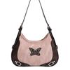 New American Retro Butterfly Color-Block Rivet Motorcycle Underarm Bag Original High-End Feel Single Shoulder Bag Crossbody Bag